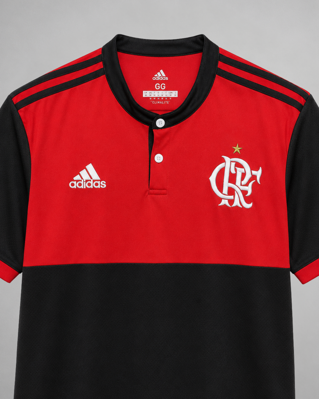 Retro Flamengo jersey home 2017/18 con bande orizzontali classiche