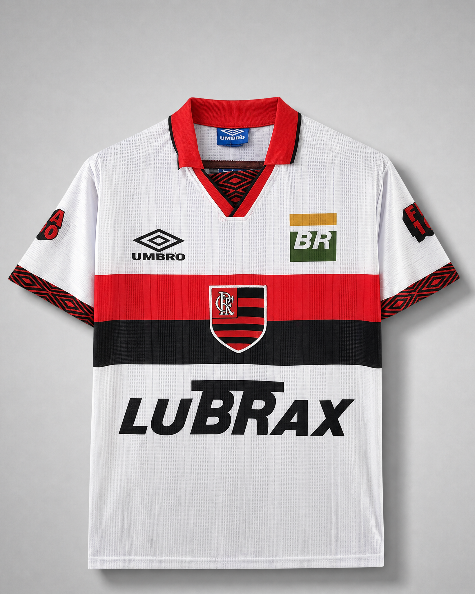 Flamengo maglia away 1995/96 bianca con fascia rosso nera