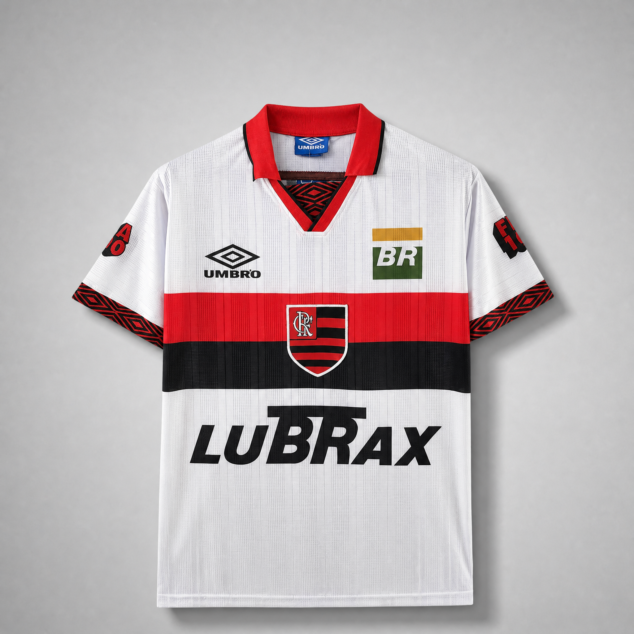 Flamengo maglia away 1995/96 bianca con fascia rosso nera