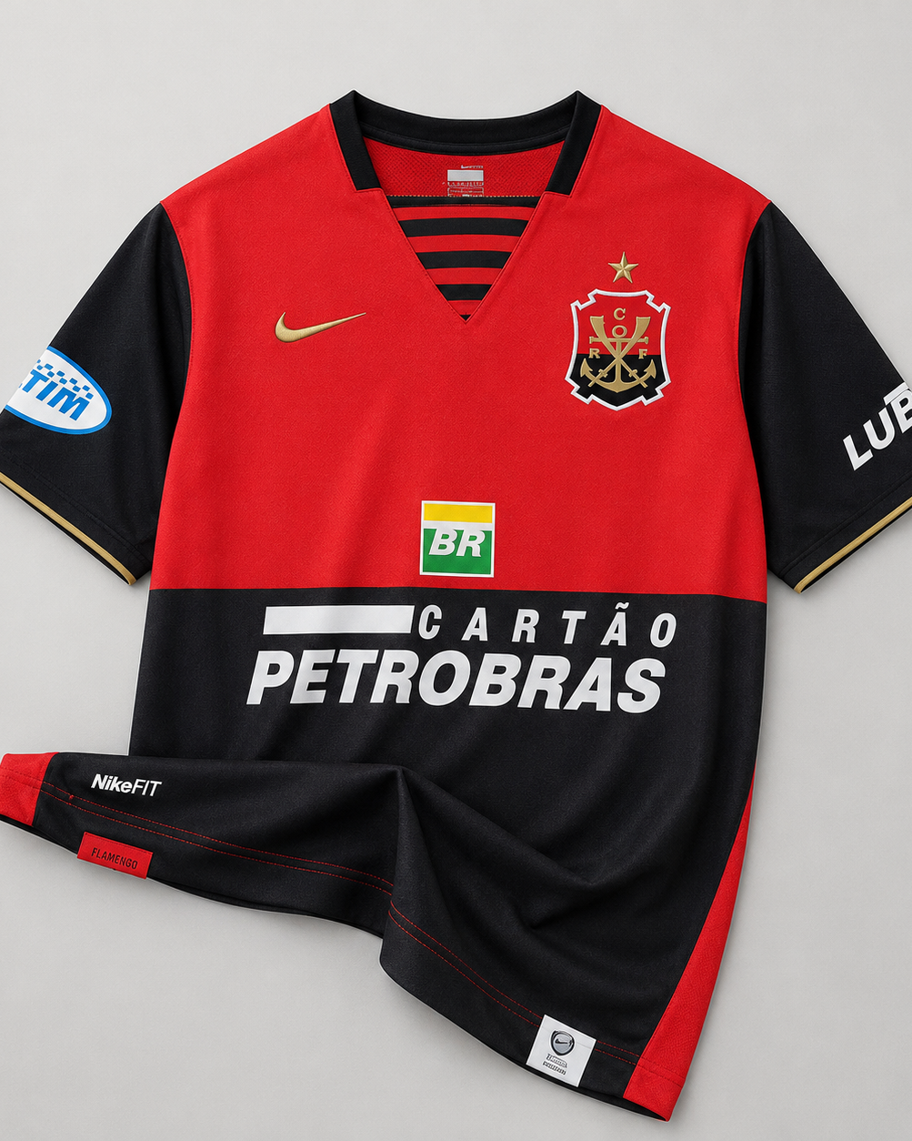 Flamengo maglia home 2007/08 rosso nera stile vintage