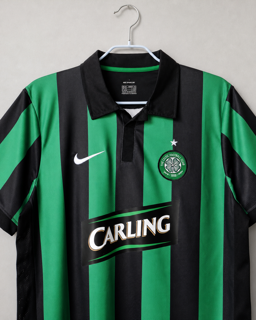 Celtic maglia away 2005/06 verde e nera vintage