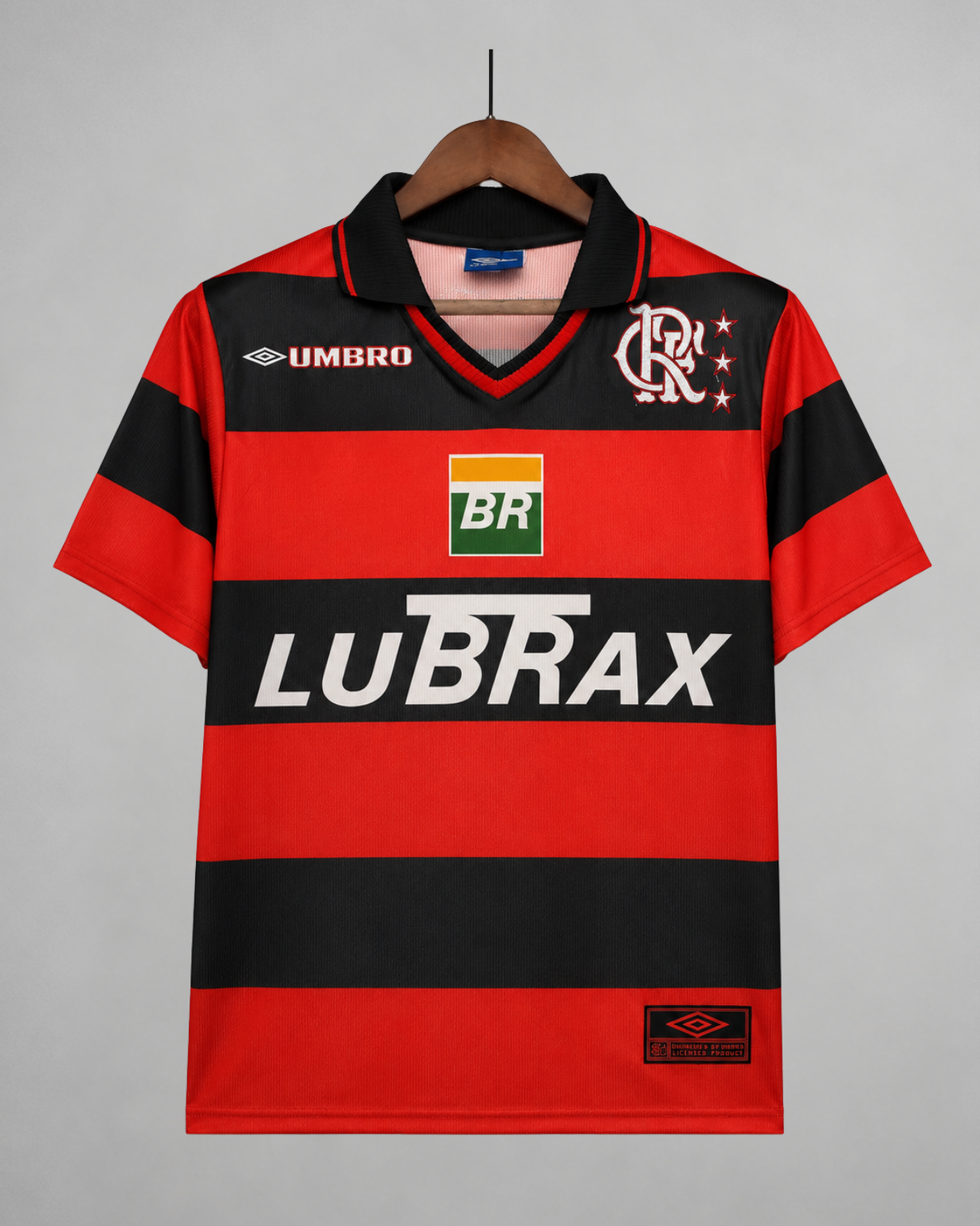 Flamengo maglia home 1999/00 rosso nera stile rétro brasiliano