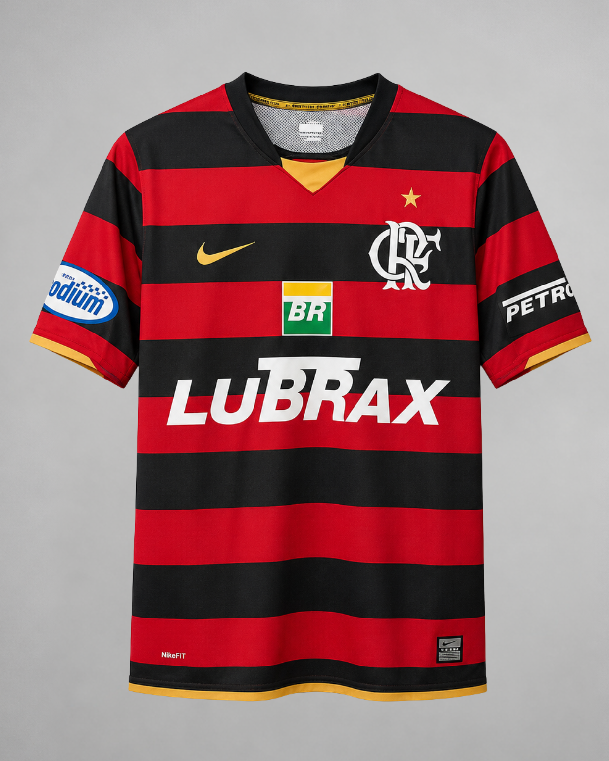 Flamengo maglia home 2008/09 rosso nera con dettagli dorati