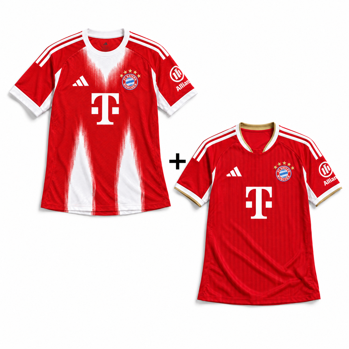 Kane FC Bayern München Trikots Heim 2025/26 + Heim 2026/27 - Vorderseite