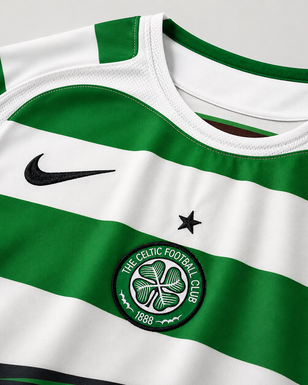 Dettaglio colletto Celtics maglia vintage anni 2000