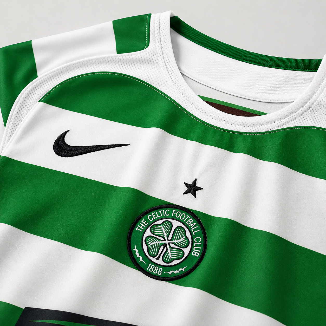 Dettaglio colletto Celtics maglia vintage anni 2000