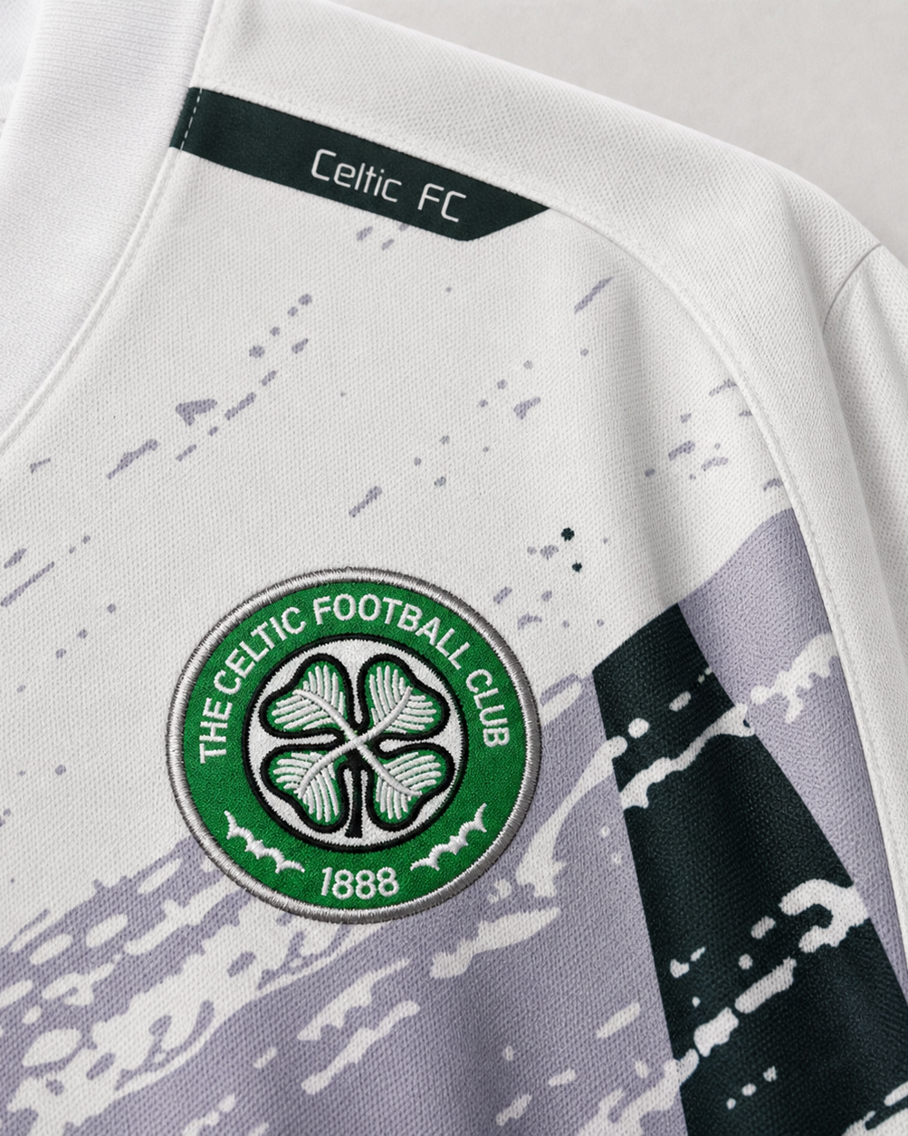 Dettaglio frontale football shirt Celtic away 2007/08