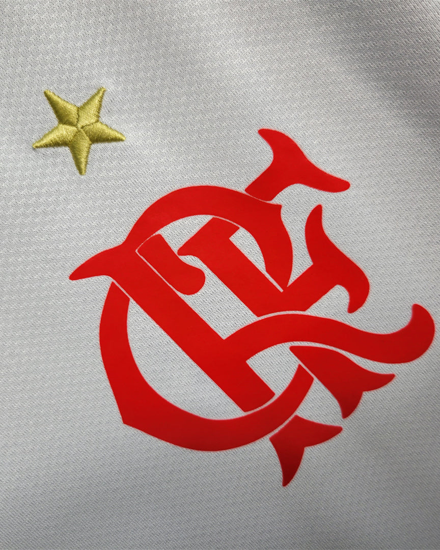 Flamengo maglia away 2008/09 bianca con dettagli rosso neri