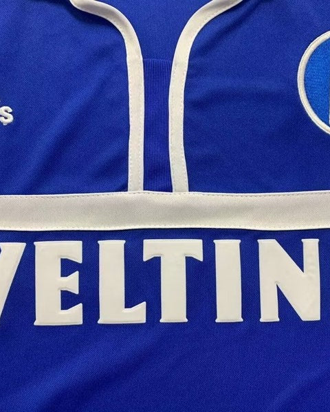 Schalke 04 shirt home 2000/02 con strisce bianche sulle maniche
