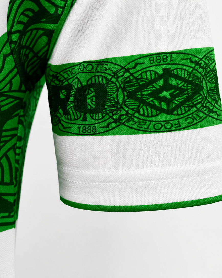 Frontale jersey Celtics home anni 90 con bande orizzontali