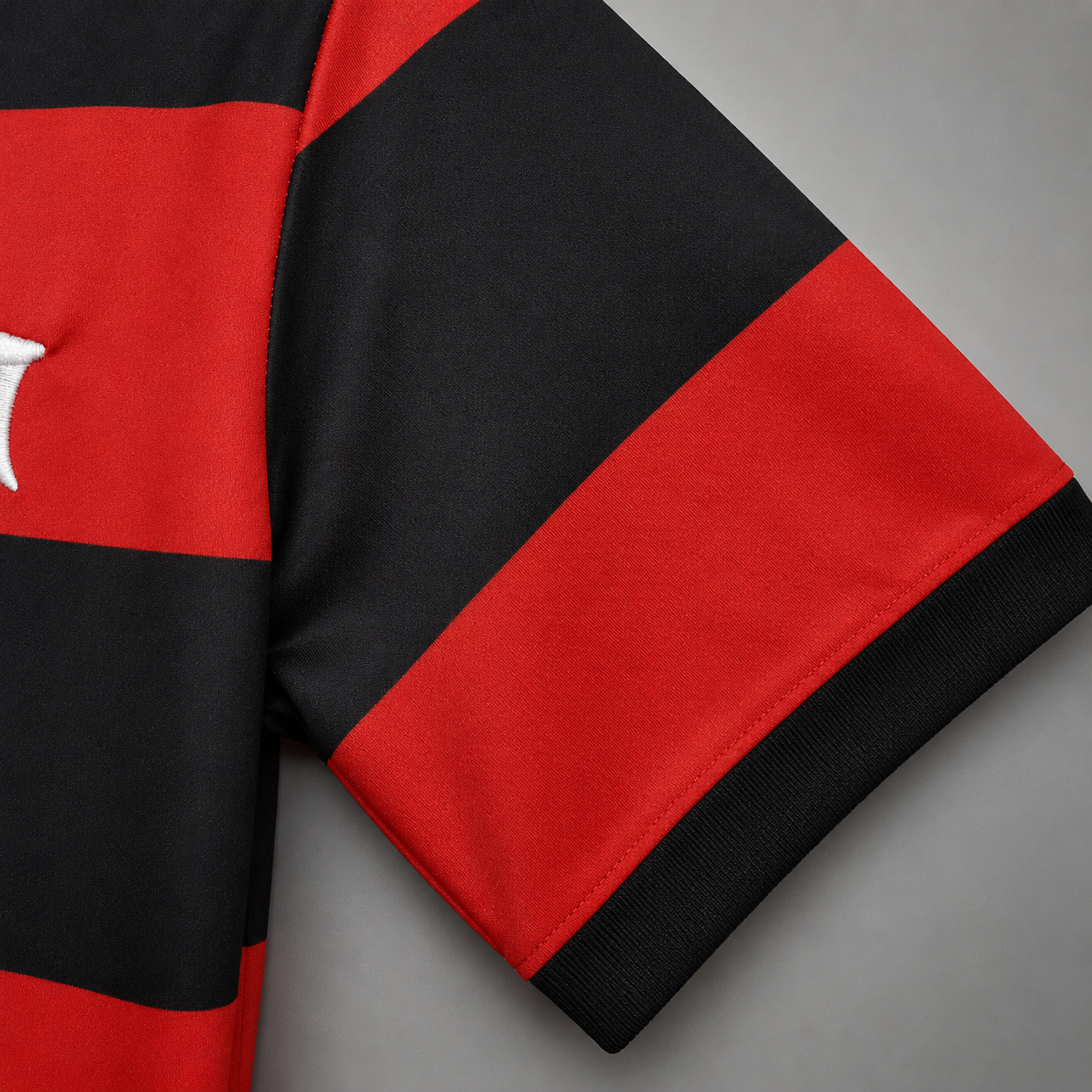 Dettaglio frontale Flamengo jersey 1978/79 con bande orizzontali classiche