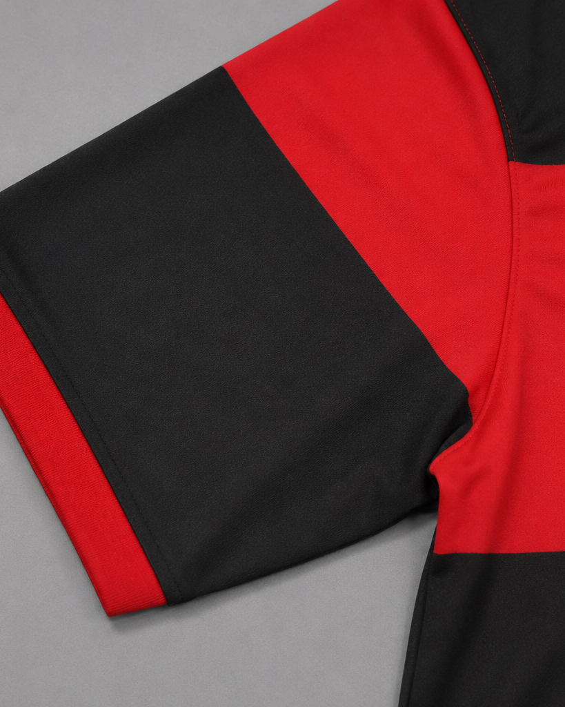 Maglia vintage Flamengo anni 80 con colletto rétro classico
