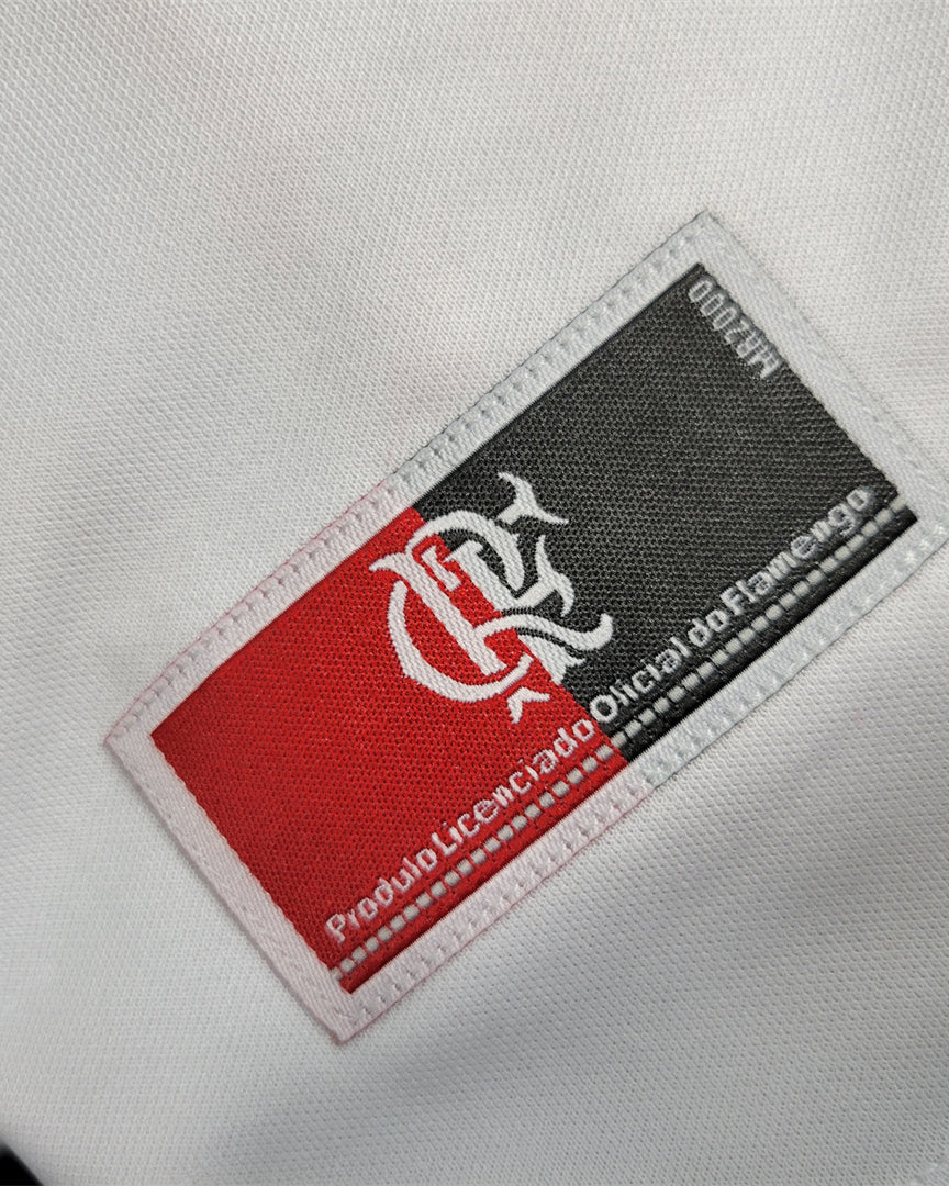 Flamengo maglia away 2001/02 bianca con dettagli rosso neri