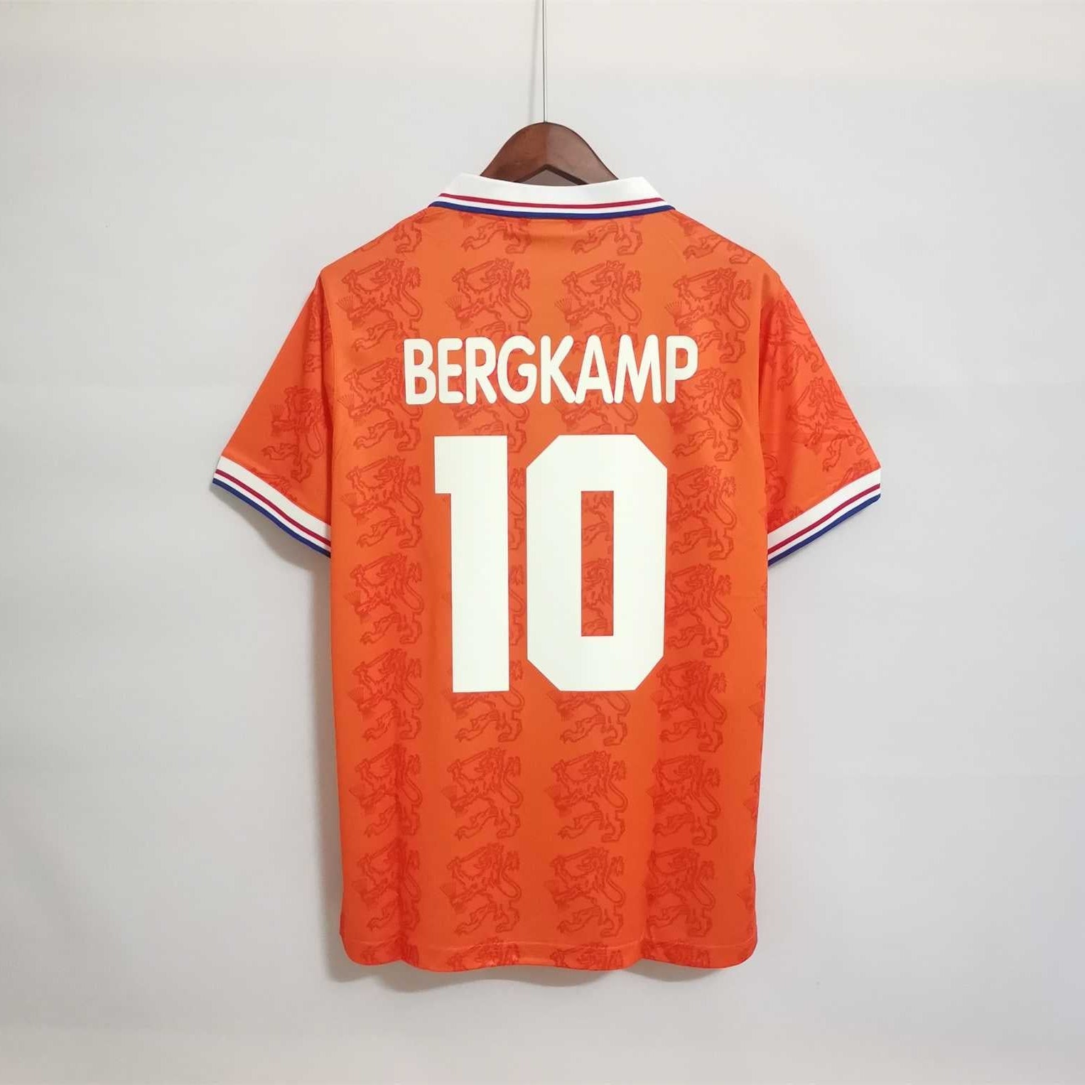 BergkampMaglia Olanda 1995 retro vista posteriore design arancione anni 90