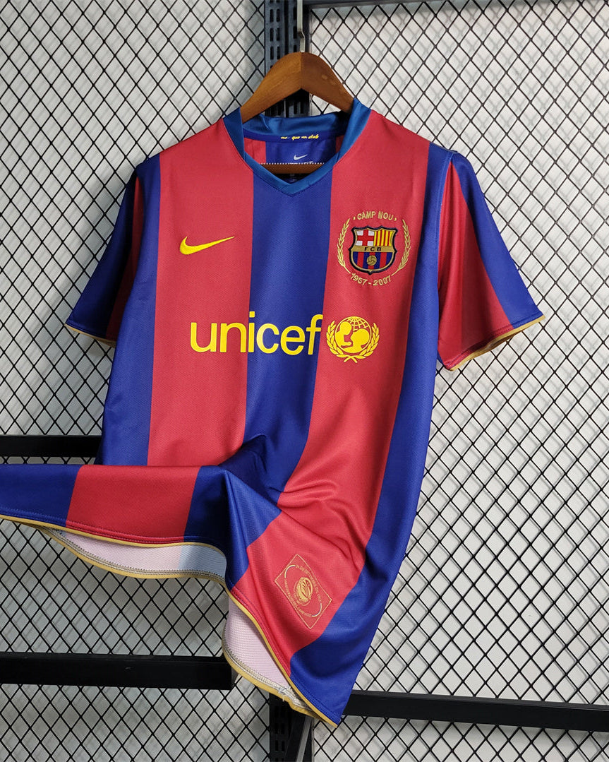 Dettaglio tessuto maglia Barcellona 2007/08 blaugrana