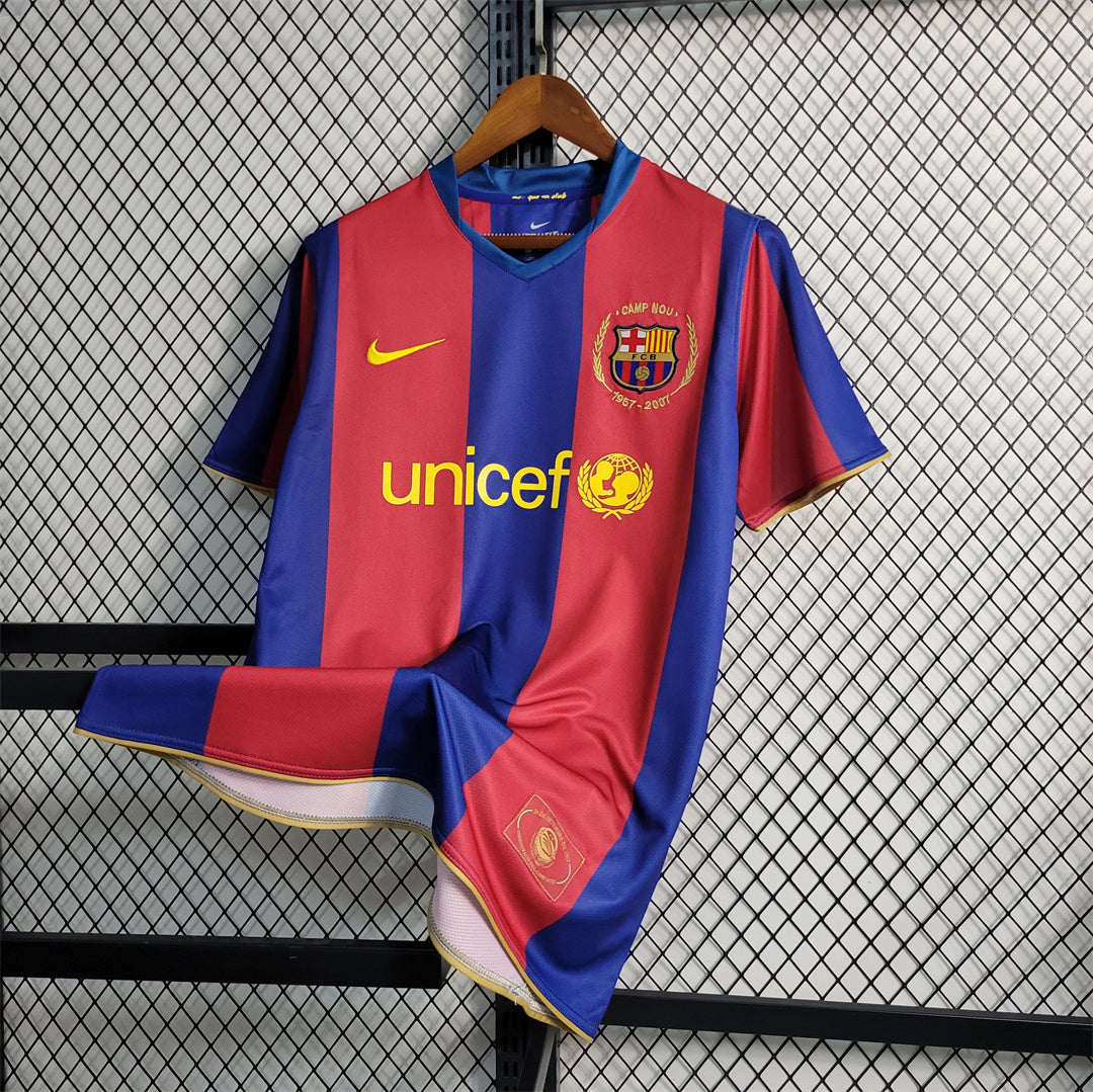 Dettaglio tessuto maglia Barcellona 2007/08 blaugrana