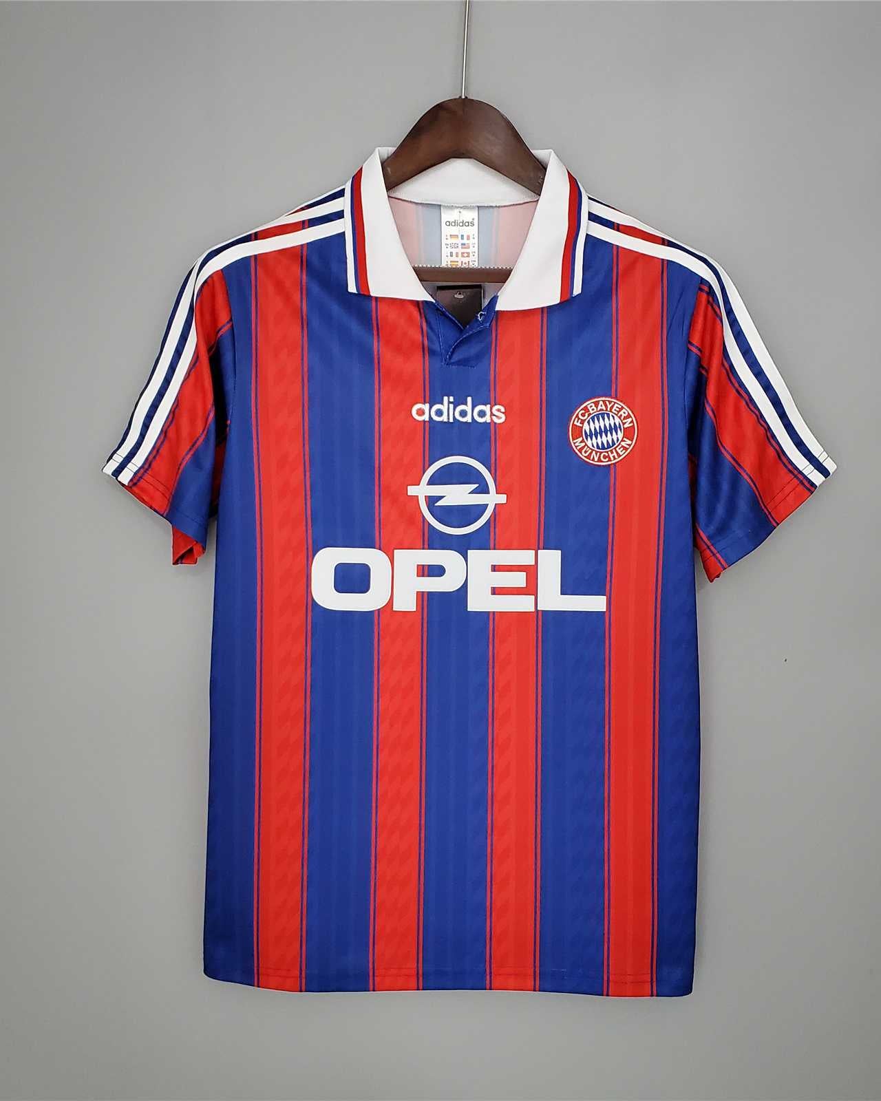 Maglia home Bayern Monaco 1995/96 vintage vista frontale