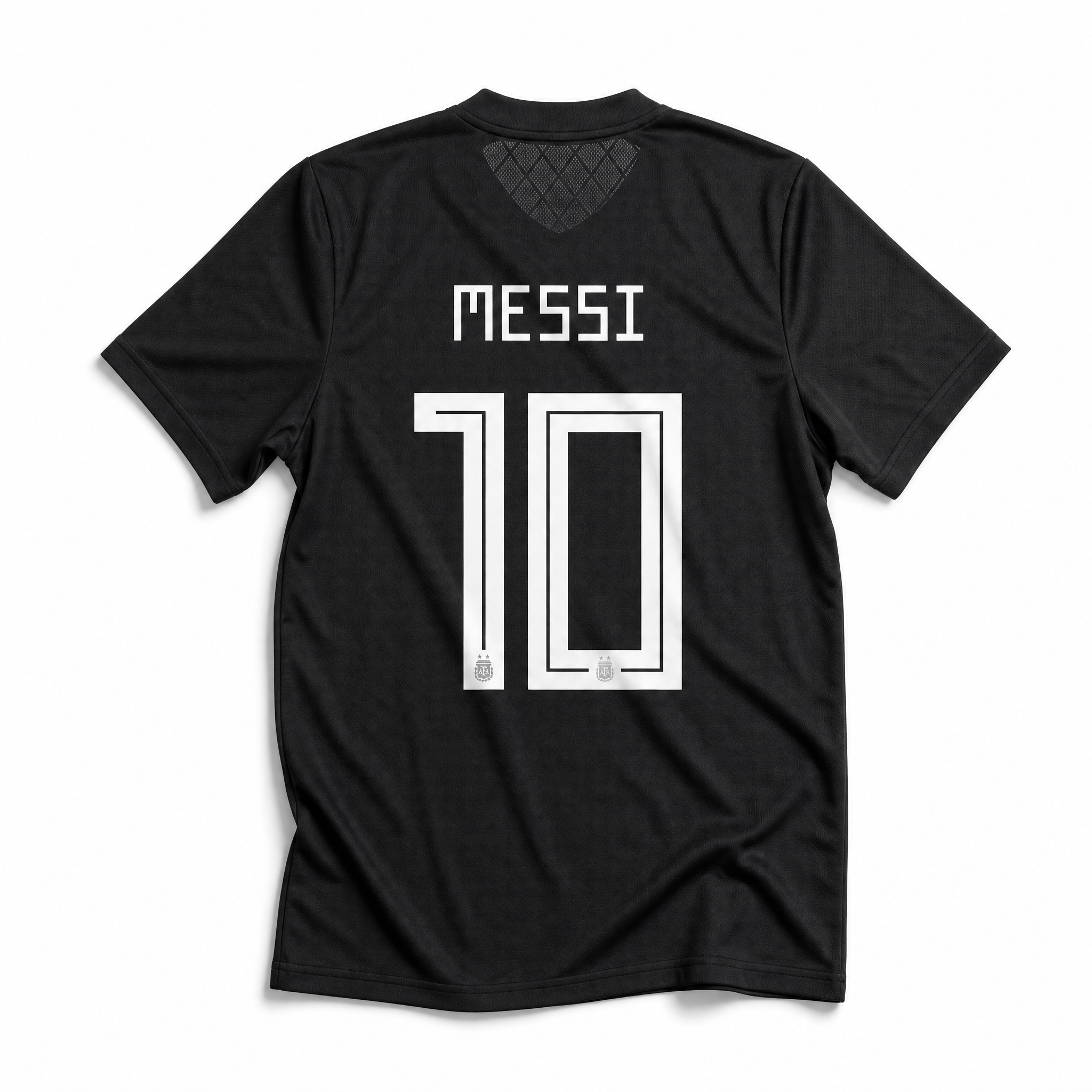 Argentinië uitshirt 2018 Messi nummer 10 zwart, achteraanzicht
