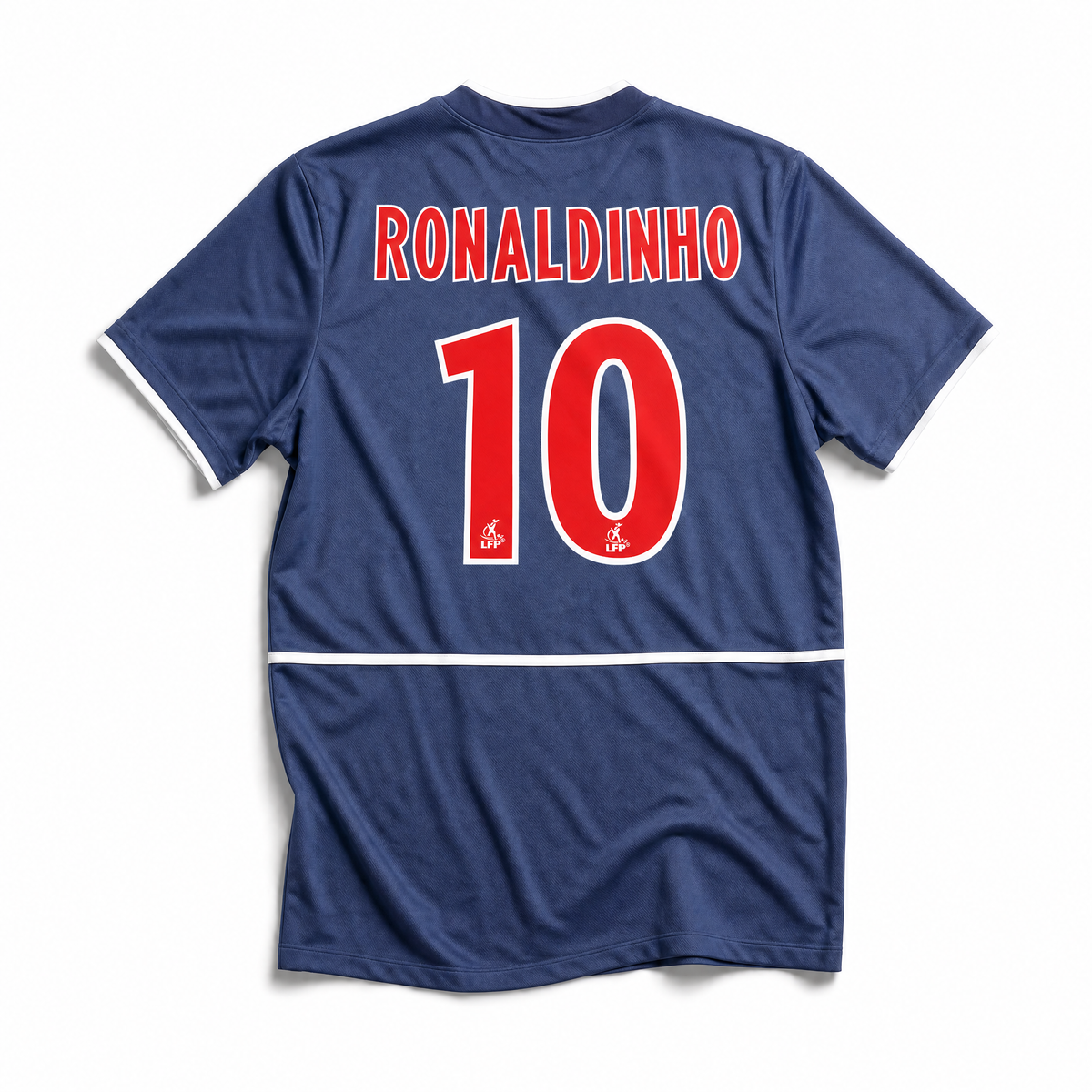 Maglia PSG 2002/03 Ronaldinho numero 10 retro blu con nome stampato