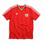 Maglia Bulgaria Away 1986 rossa Adidas con dettagli bianchi e verdi