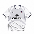 Maglia PSG 2001/02 away fronte bianco con sponsor Opel