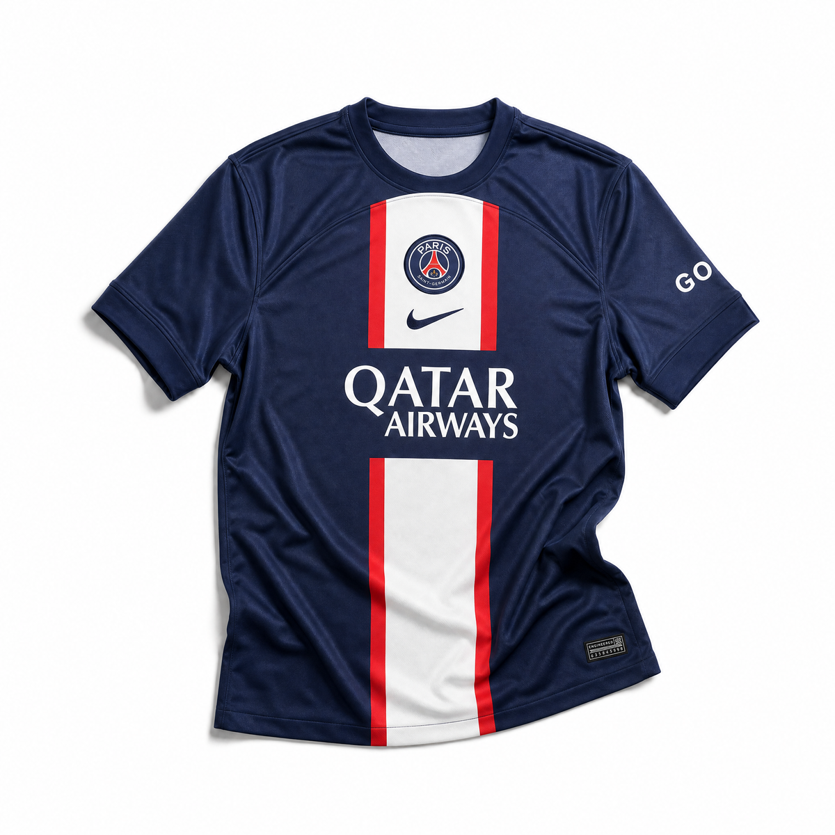 Maglia PSG 2022/23 vista frontale blu con banda centrale
