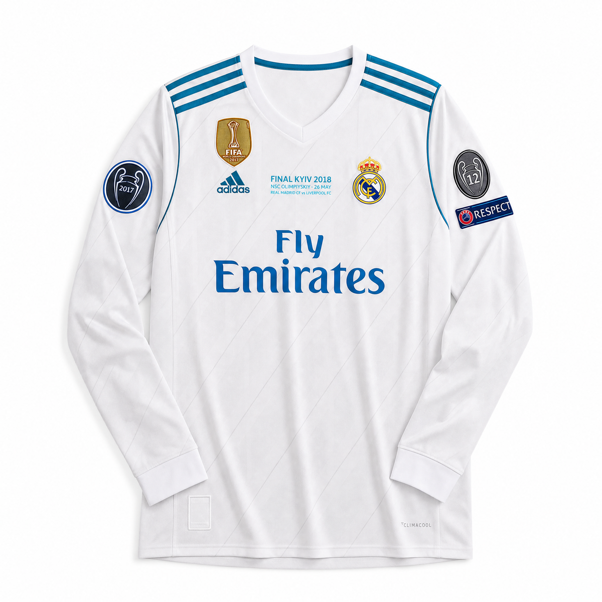Real Madrid Maglia Home Final UCL Long 2017/18