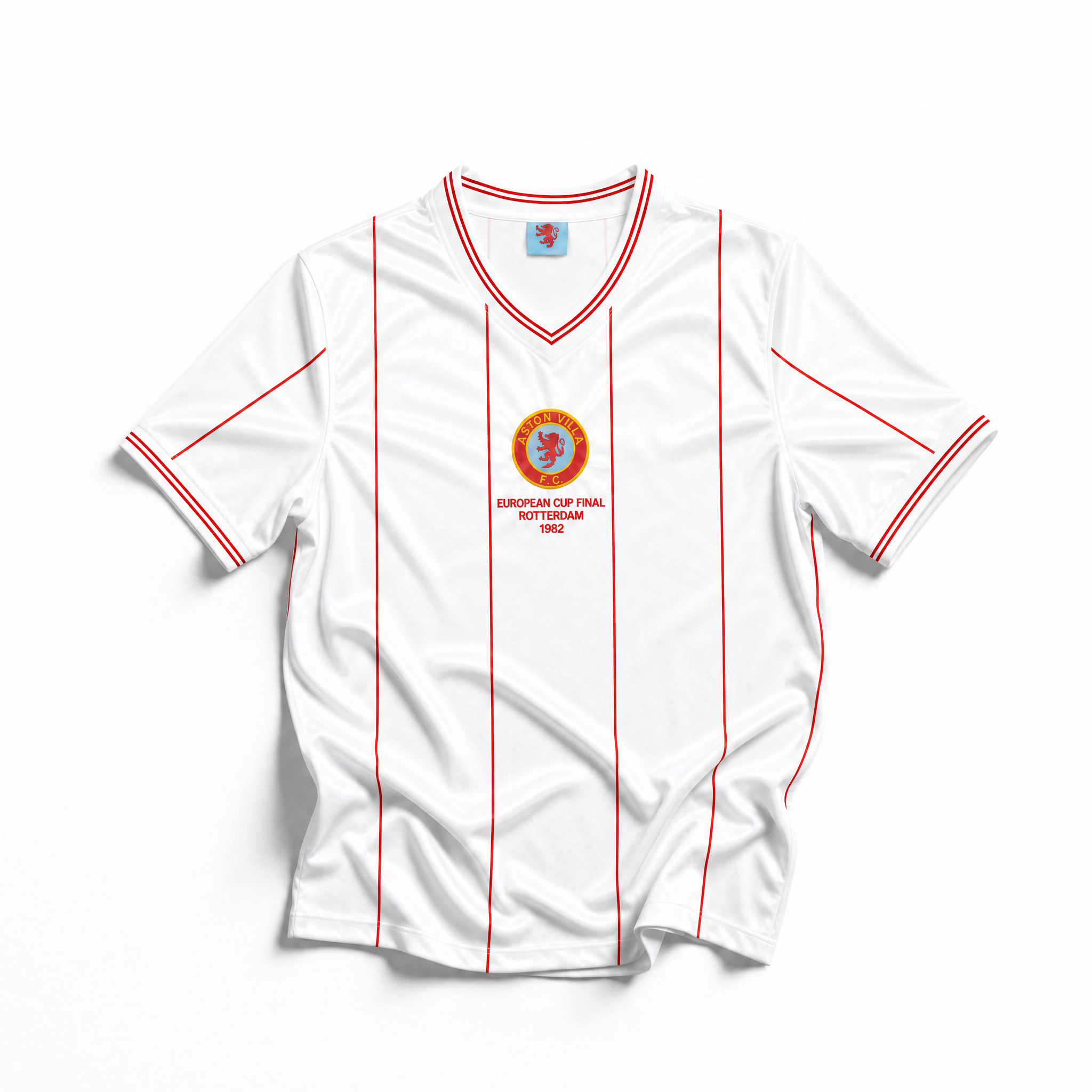 Aston Villa maglia away 1982/83 bianca vista frontale completa
