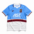 Aston Villa maglia away 1997/98 azzurro chiaro con fascia bordeaux