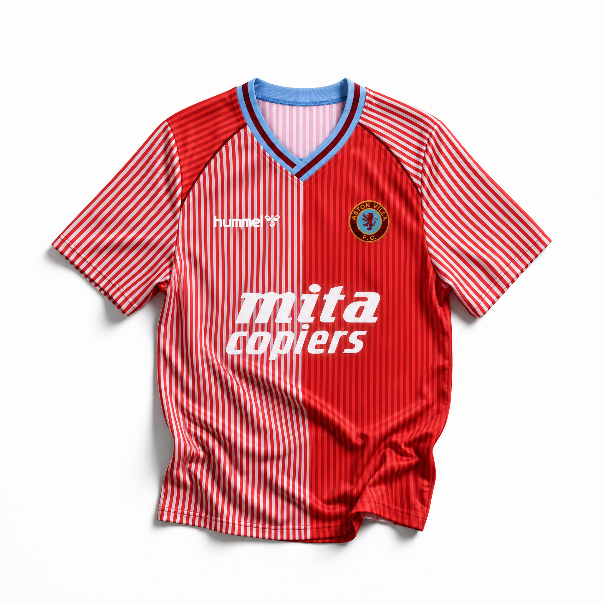 Aston Villa maglia home 1988/89 granata vista frontale completa
