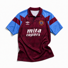 Aston Villa maglia home 1990/91 bordeaux con maniche azzurre
