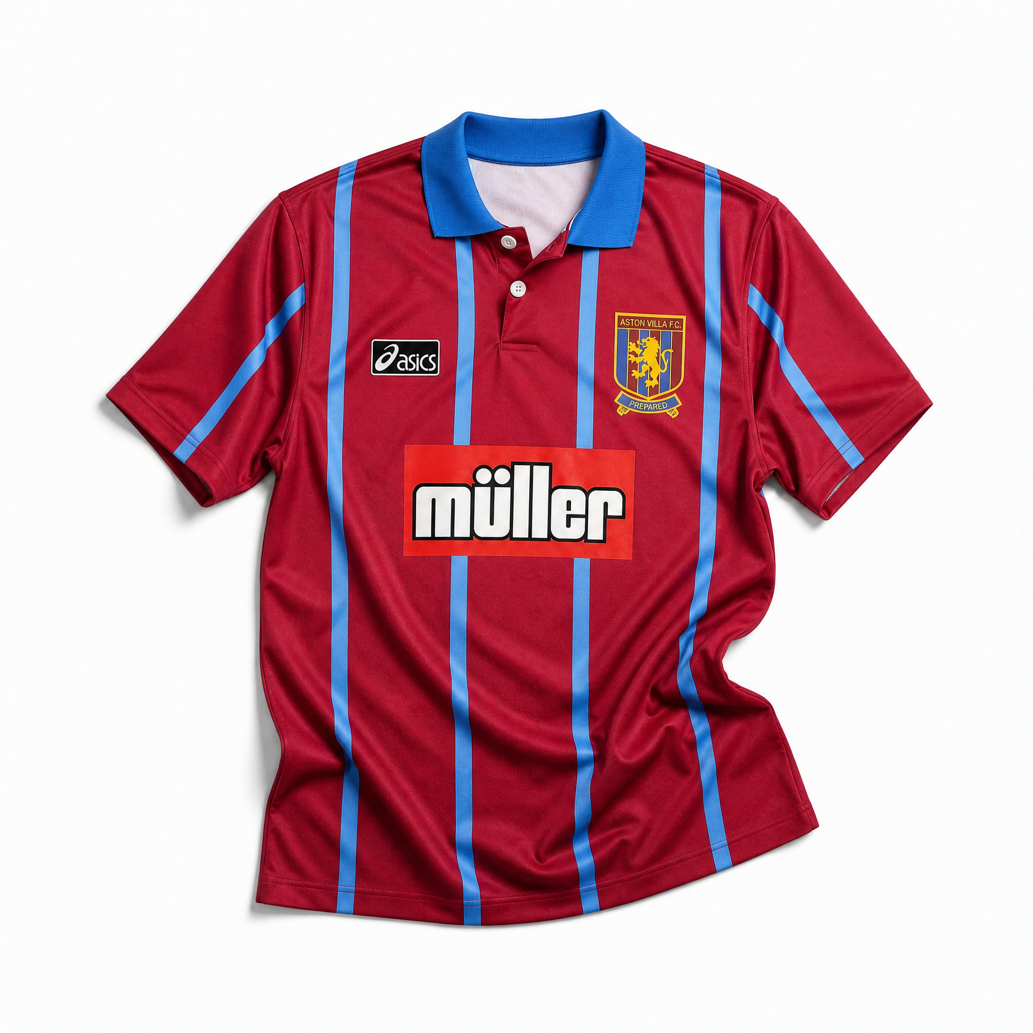Aston Villa maglia home 1993/95 granata vista frontale completa
