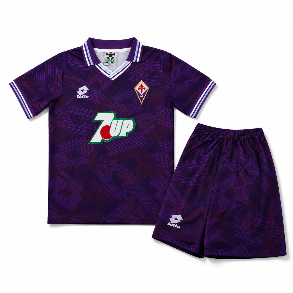 Fiorentina Complete Home 1992/93 - CHILD – Retro Soccer Kit