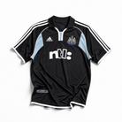 Maglia Newcastle Away 2000/01 blu navy Adidas con sponsor ntl e dettagli bianchi