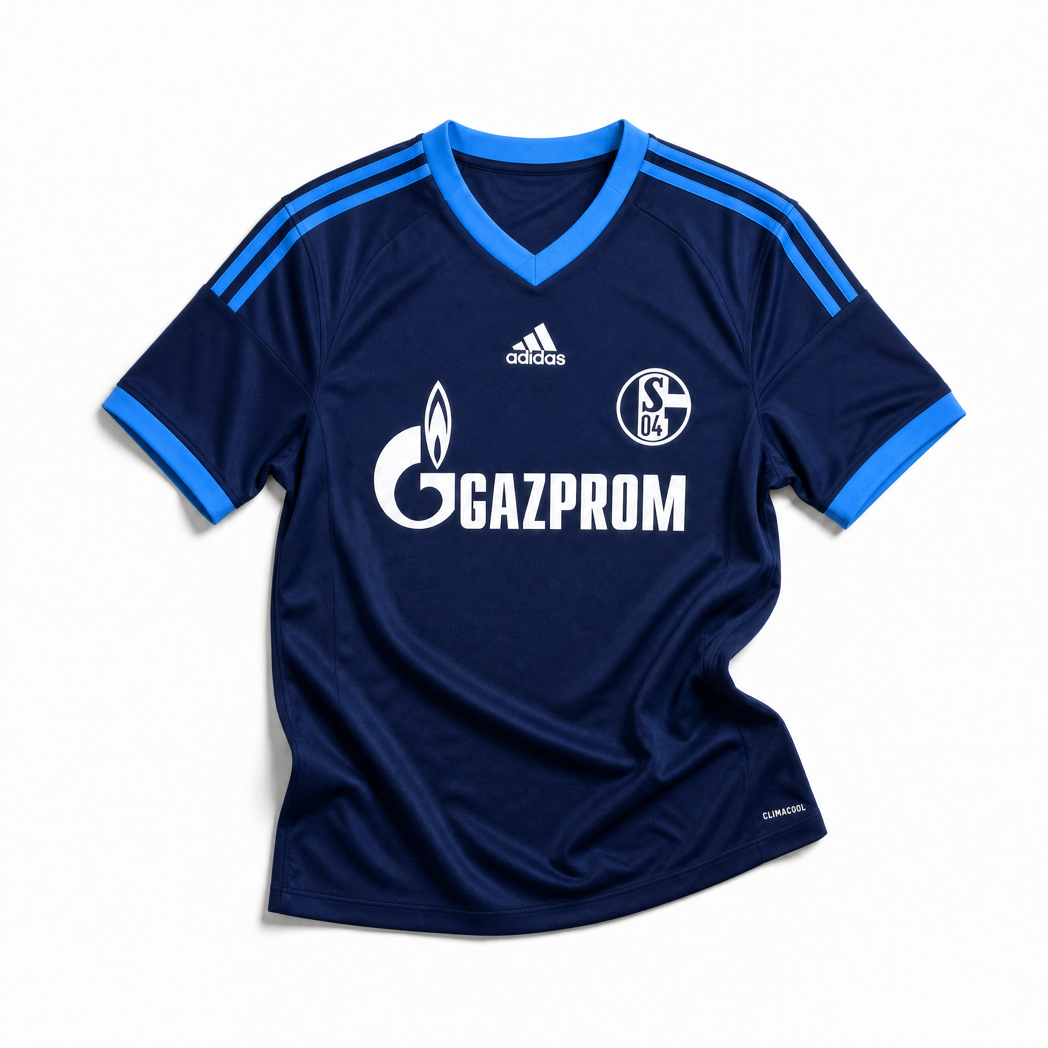 Schalke 04 maglia away 2010/11 blu scuro vista frontale completa