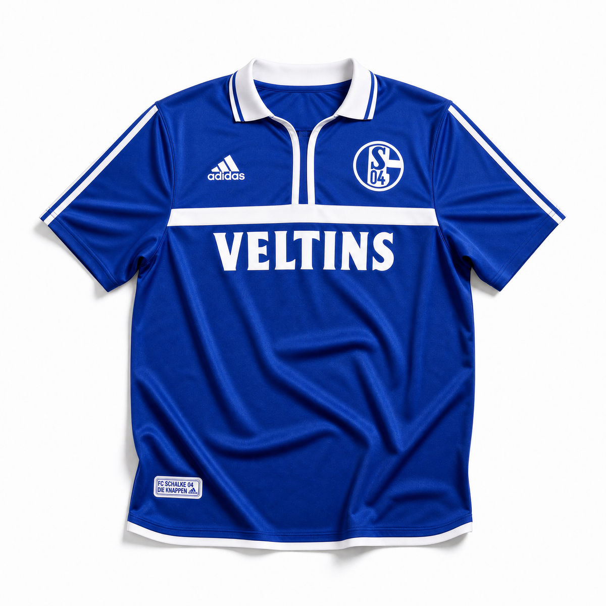 Schalke 04 maglia home 2000/02 blu reale vista frontale completa