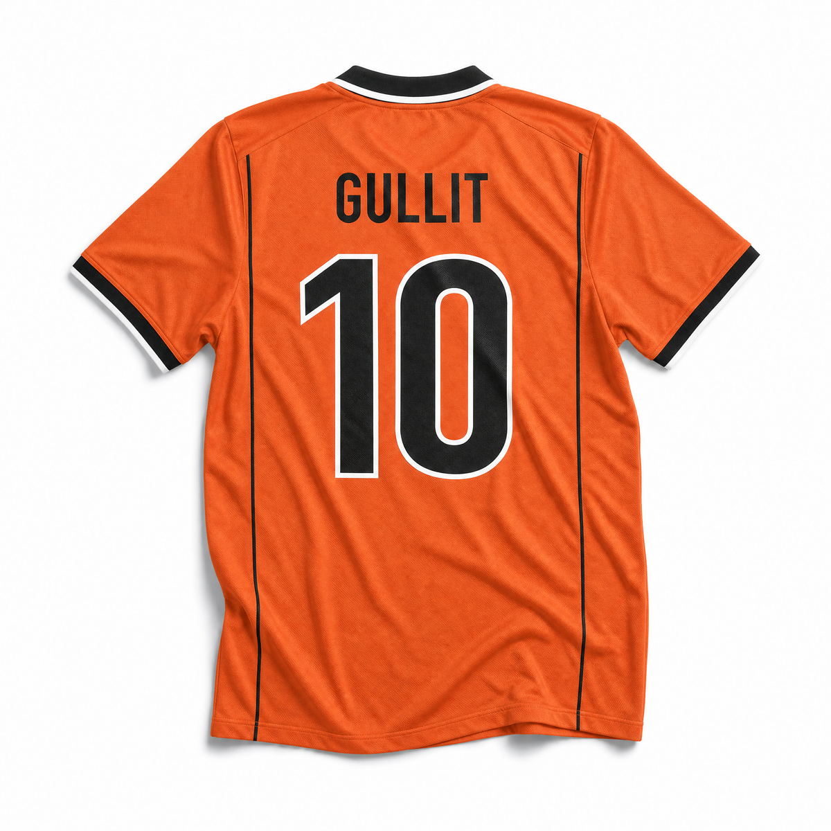 Maglia Olanda 1998 home arancione Gullit numero 10 vista posteriore
