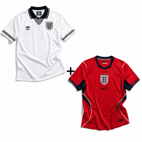ウェア ENGLAND 1990 Away Soccer Uniform England 1990 + England Away 2026 – Retro Soccer Kit