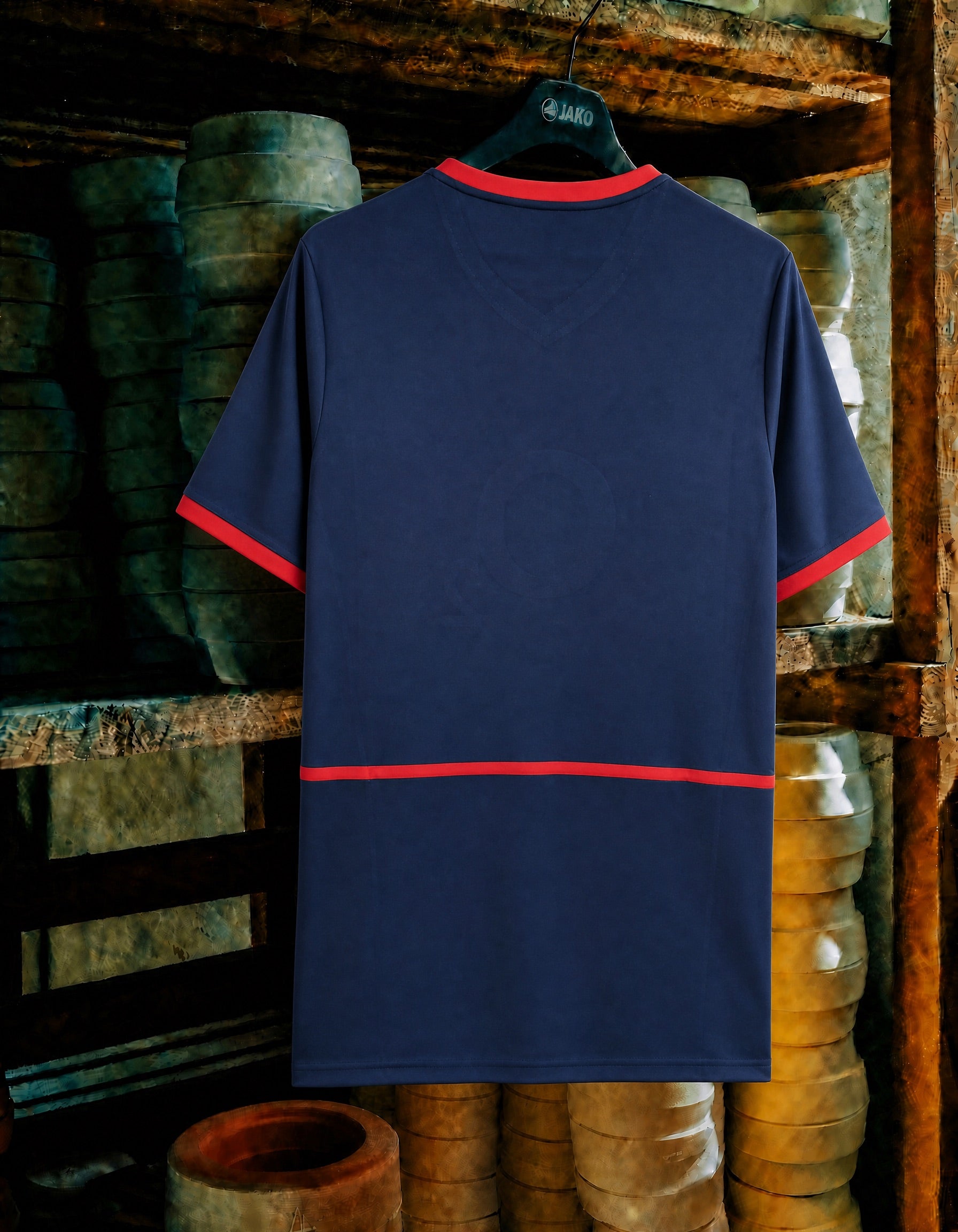 Maglia storica Arsenal away 2002/03 appesa dettaglio design originale