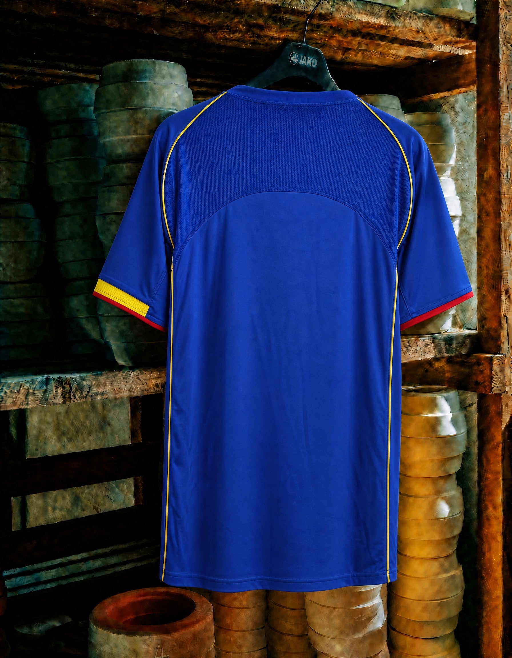 Maglia storica Arsenal away 2004/05 appesa dettaglio design originale