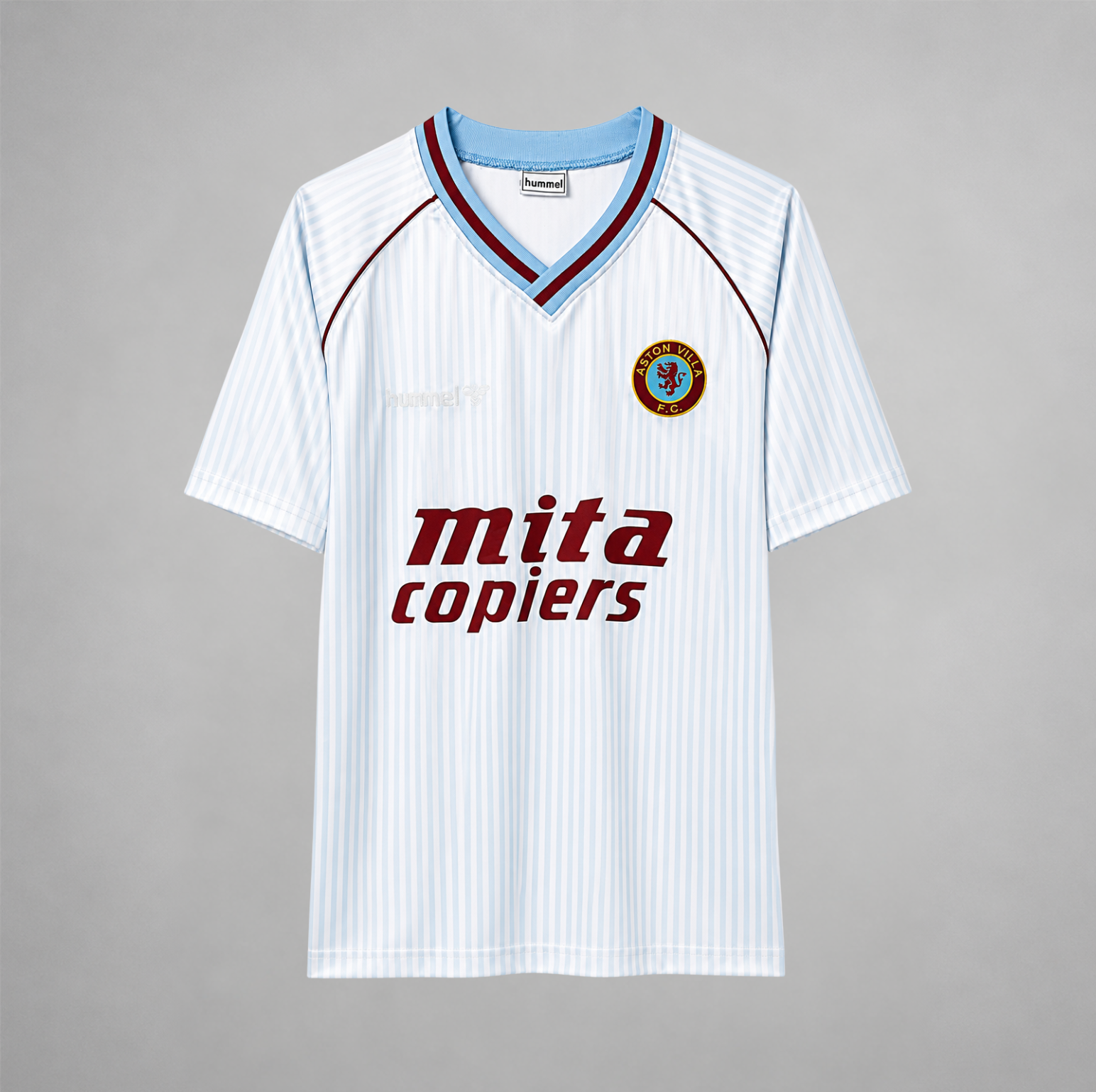 Aston Villa maglia away 1988/89 bianca vista frontale completa