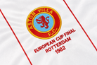 Jersey Aston Villa retrò bianca con righe verticali sottili
