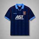 Aston Villa maglia away 1995/96 blu scuro con dettagli azzurri
