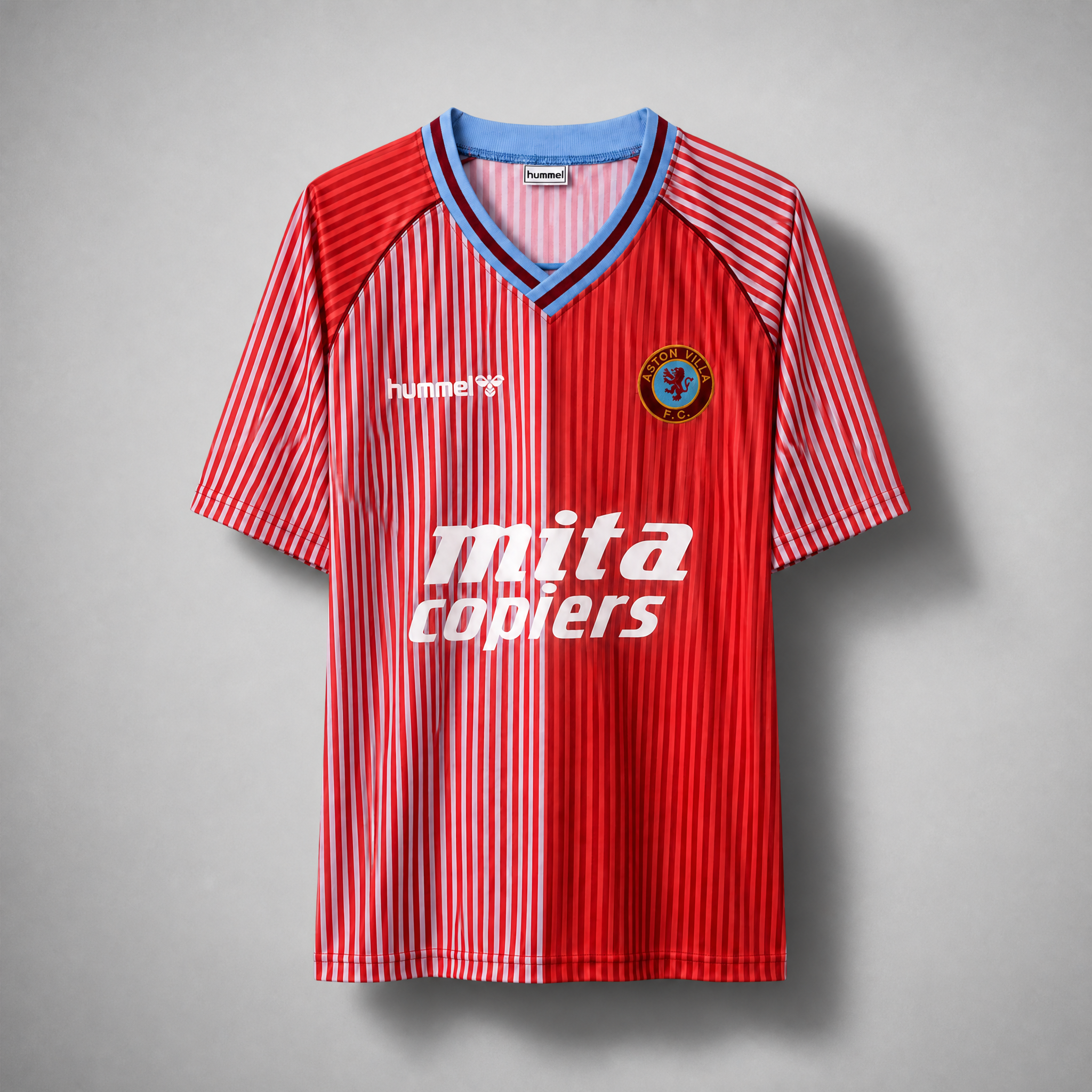 Aston Villa maglia home 1988/89 granata vista frontale completa
