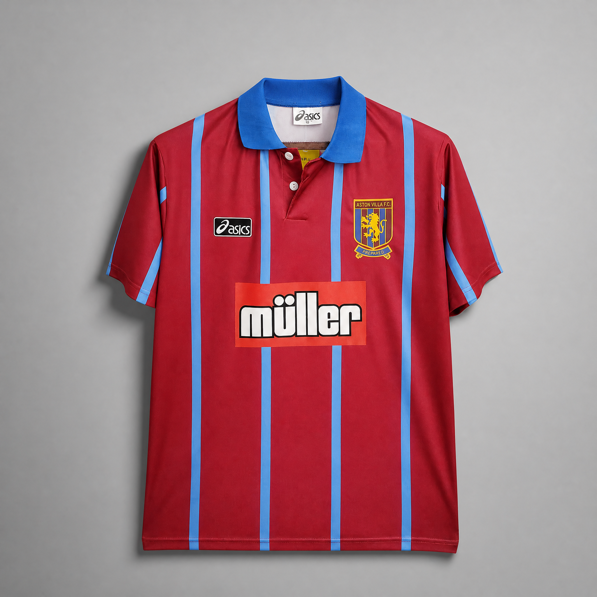Aston Villa maglia home 1993/95 granata vista frontale completa
