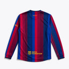 Maglia Barcellona 2026/27 home manica lunga vista posteriore dettaglio tessuto