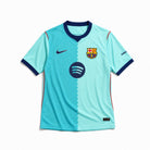 Maglia third Barcellona 2026/27 vista frontale design bicolore azzurro