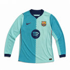 Maglia third manica lunga Barcellona 2026/27 vista frontale design bicolore azzurro