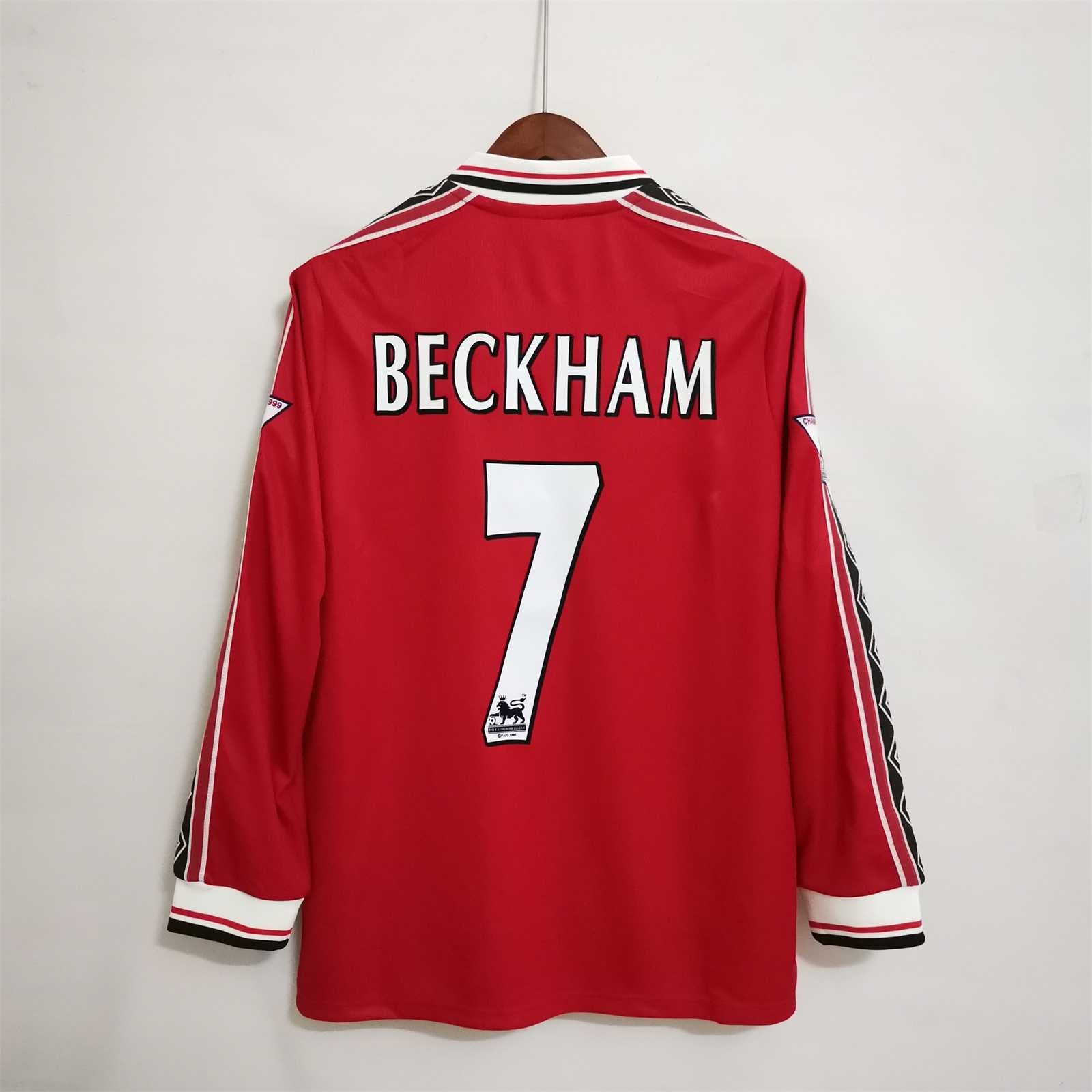 Beckham Maglia Manchester United 1998/99 long sleeve retro vista posteriore