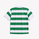 Jersey Celtic 1980 con bande orizzontali verdi e bianche